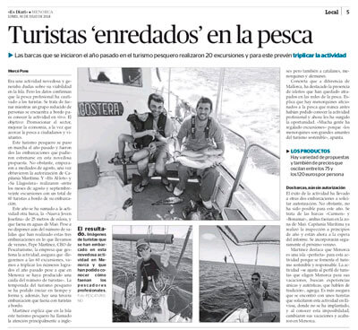 www.pescaturismospain.com Noticias, vÃdeos y reportajes de Pescaturismo en Diari de Menorca